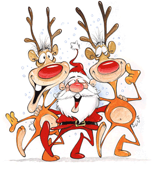 Gif Babbo Natale: Gif Babbo Natale e renne divertenti