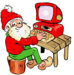 Gif Babbo Natale: Gia Babbo Natale al computer